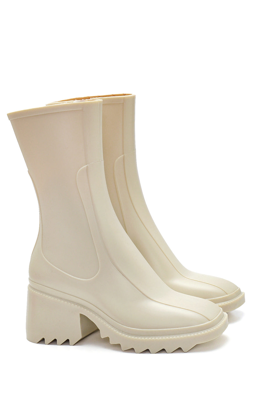 Women's Beige Heeled Boots