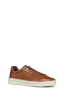 Geox Men's Tan Zackerty Lace-Up Leather Casual Shoes | Derimod