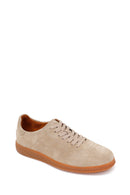 Erkek Bej Bağcıklı Süet Deri Sneaker | Derimod