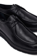 Male Black Lace-Up Leather Casual Shoes | Derimod