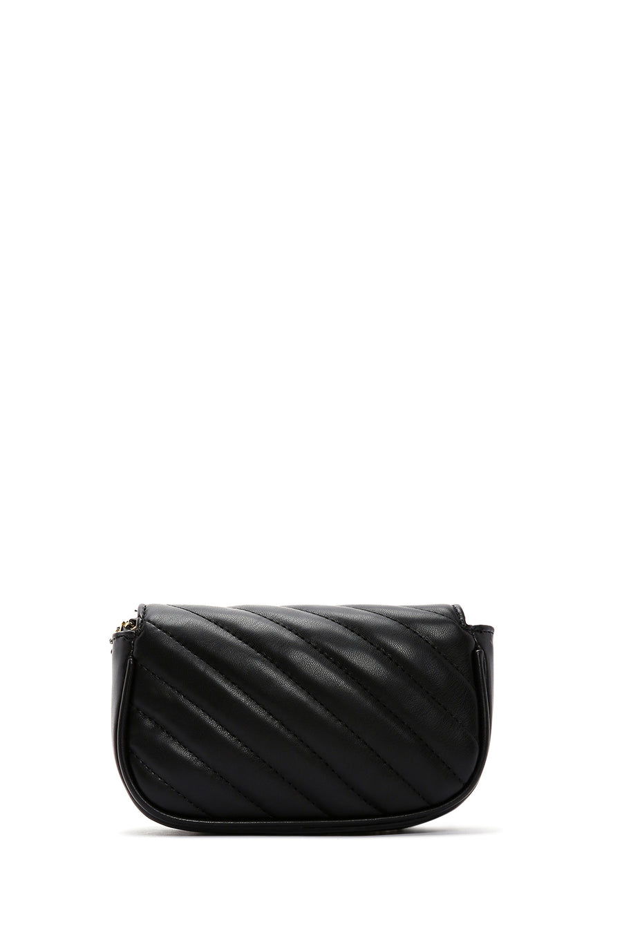 Women's Black Long Strap Quilted Crossbody Bag