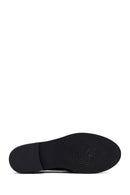 Kadın Siyah Tokalı Deri Maskülen Loafer | Derimod