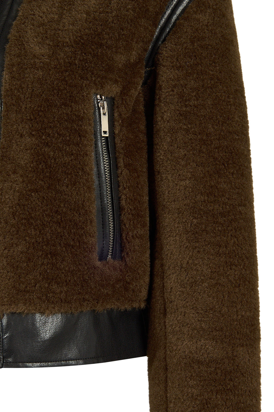 Levi Woman Brown Short Teddy Jacket