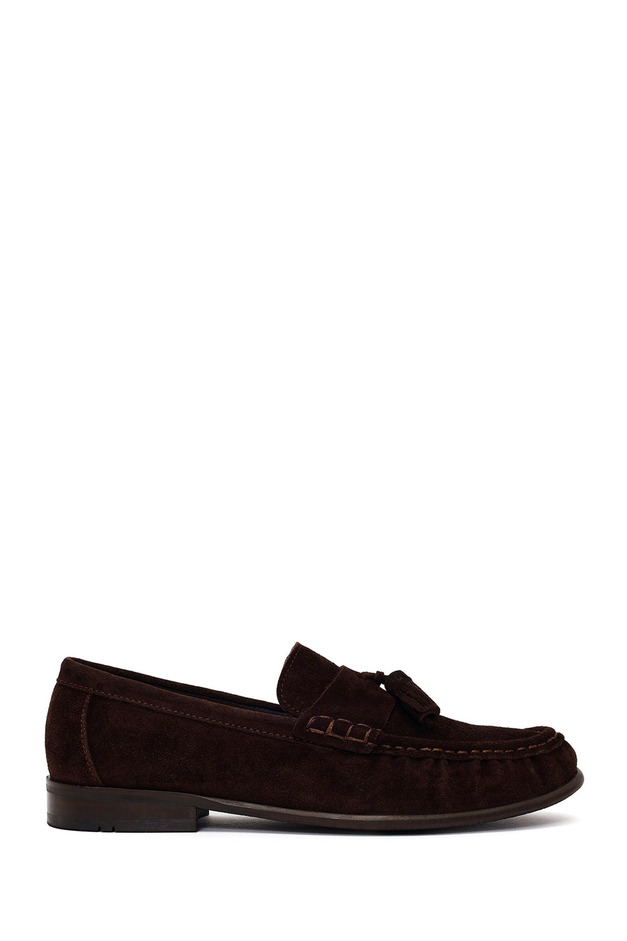 Erkek Kahverengi Püsküllü Süet Deri Casual Loafer 26SFD603510 | Derimod