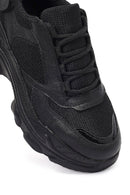 Woman Black Lace-Up Chunky Sneaker | Derimod