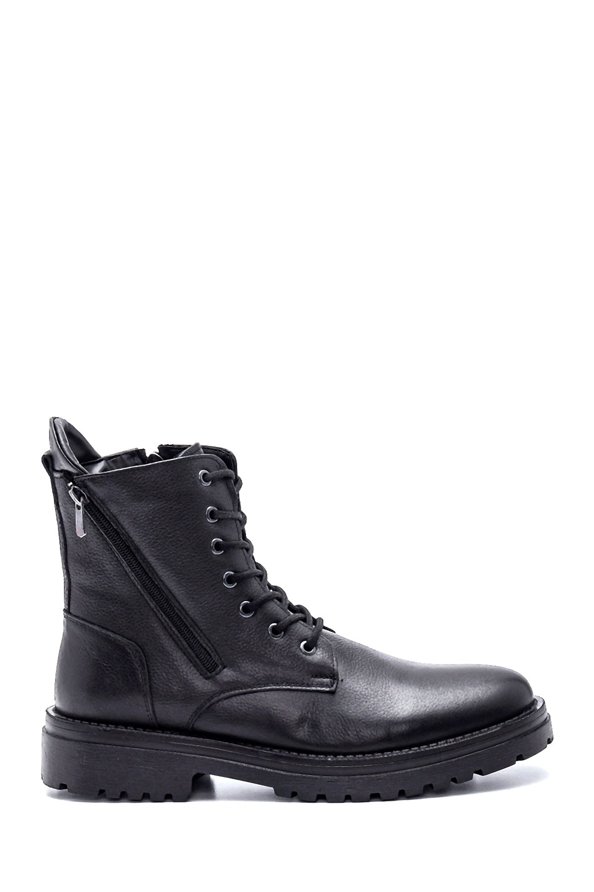 Men's Leather Zippered Boots 21WFD686318 | Derimod