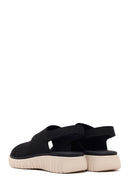 Women's Black Strapped Thick-Soled Fabric Sandals | Derimod