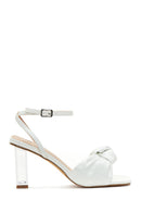 Women's White Transparent Heeled Sandals | Derimod