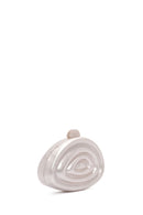 Women's White Long Strap Patterned Mini Clutch Bag | Derimod
