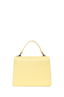 Women's Yellow Long Strap Patterned Shoulder Bag | Derimod