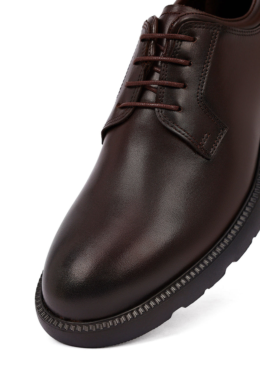 Men's Brown Lace-Up Leather Casual Shoes