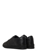 Erkek Siyah Bağcıklı Deri Casual Sneaker | Derimod