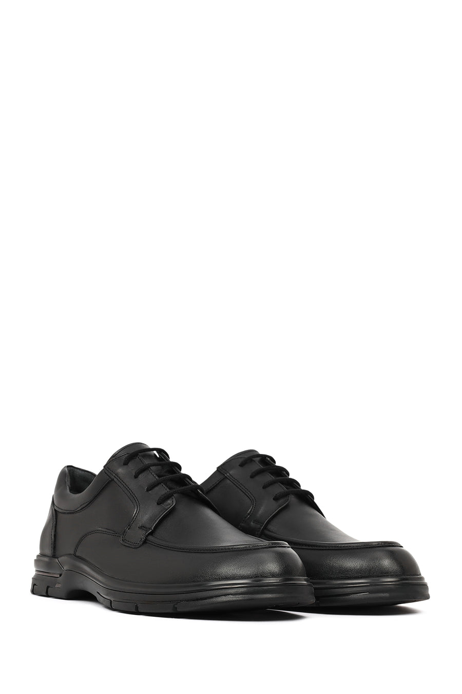 Men's Black Lace-up Leather Casual Shoes