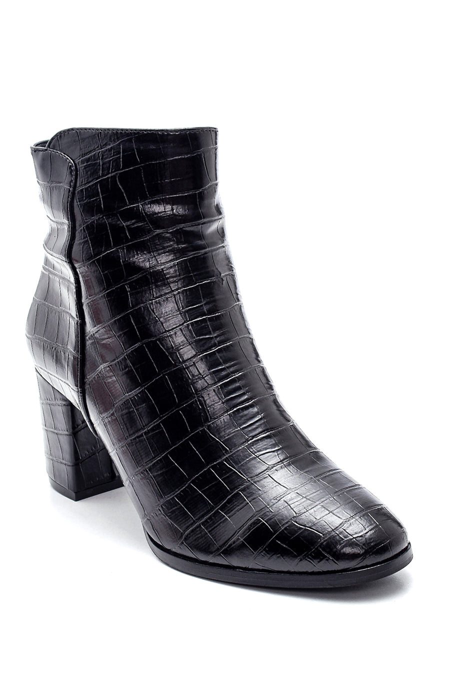 Women's Crocodile Heeled Boots