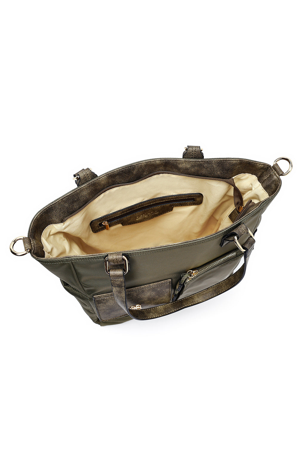 Kadın Haki Uzun Askılı Kumaş Omuz Çantası