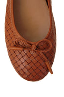 Tan Women's Leather Ballerinas | Derimod