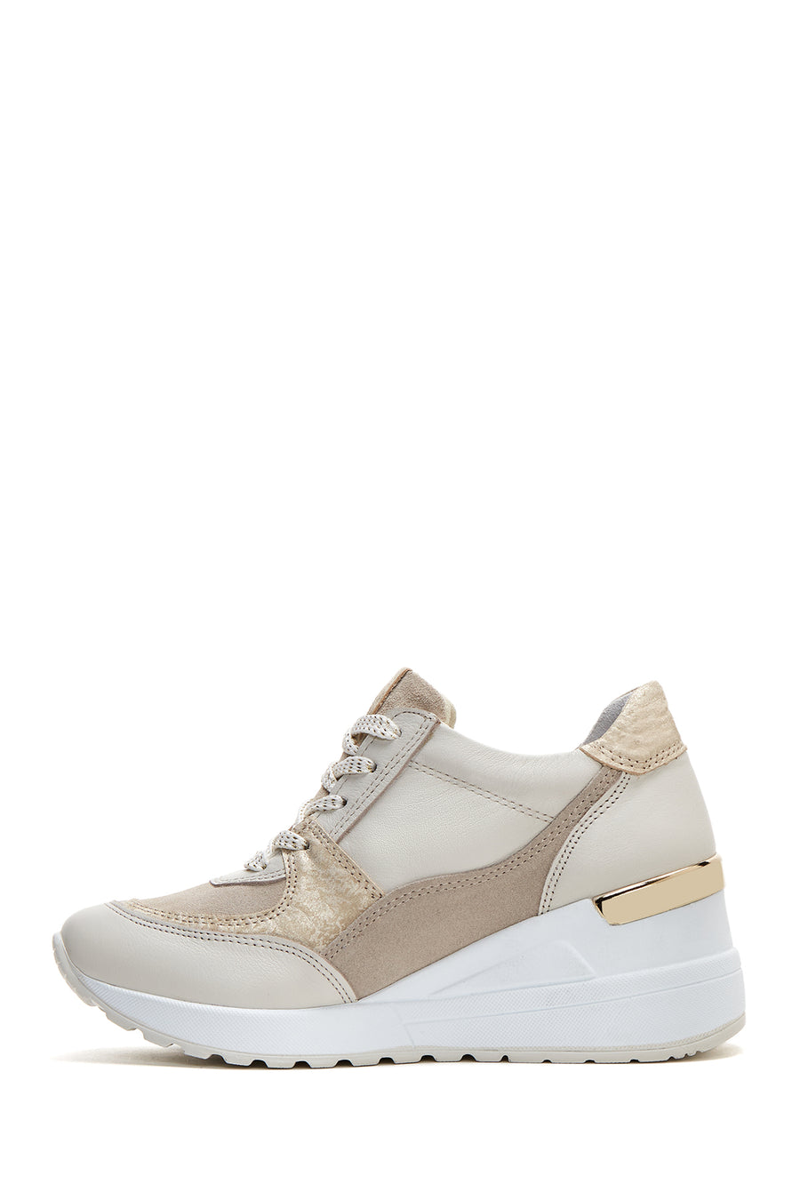 Women's Leather High Sole Sneaker