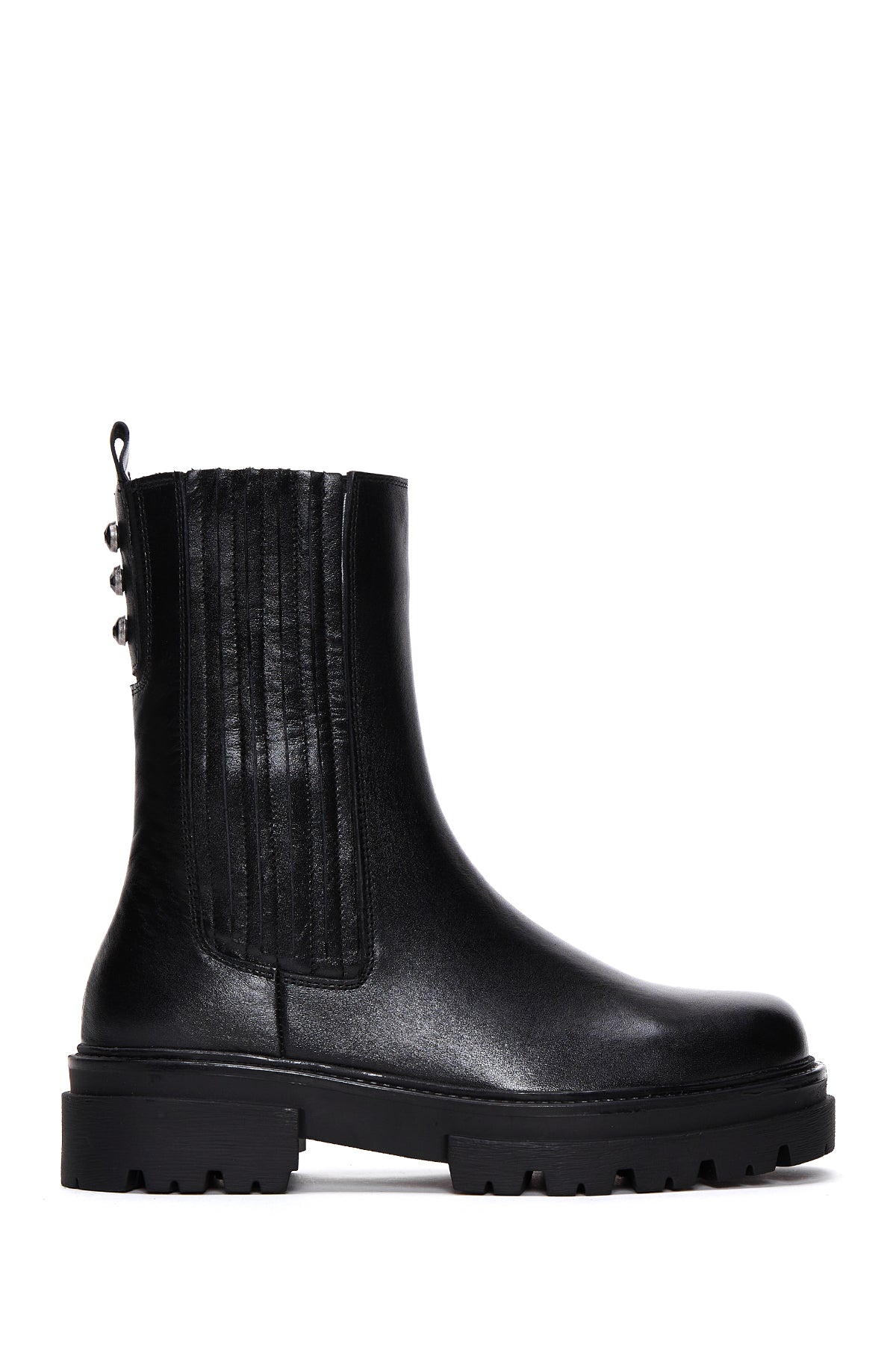 Women's Black Zipper Boots 22WFD182918 | Derimod