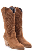 Women's Suede Leather Cowboy Boots | Derimod