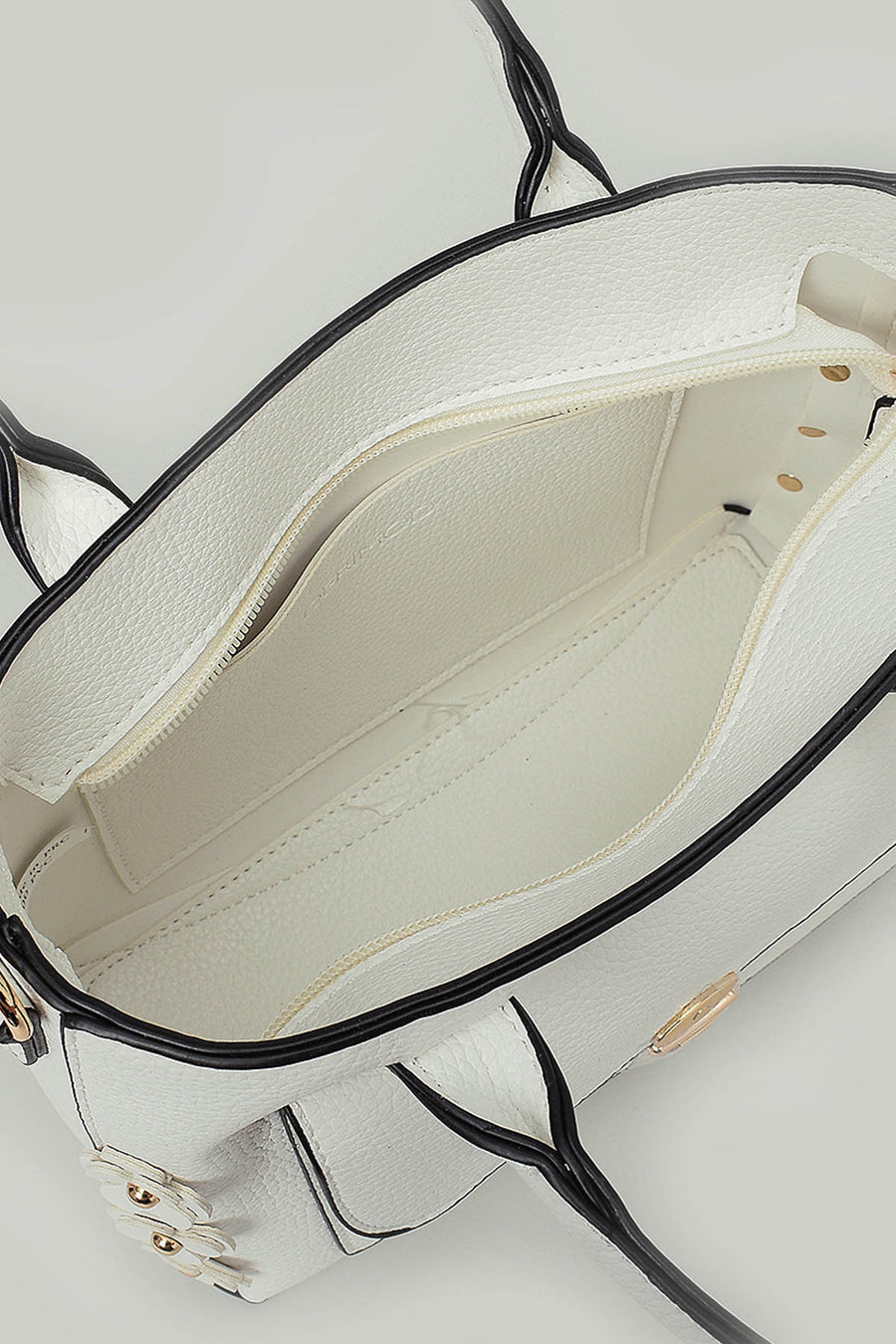 Women's Shoulder Bag with Flower Detail