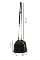 Women's Black Long Strap Quilted Crossbody Bag | Derimod