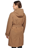 Geox Women's Brown Anyweco Hooded Trench Coat | Derimod