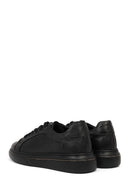 Male Black Lace-Up Leather Sneaker | Derimod