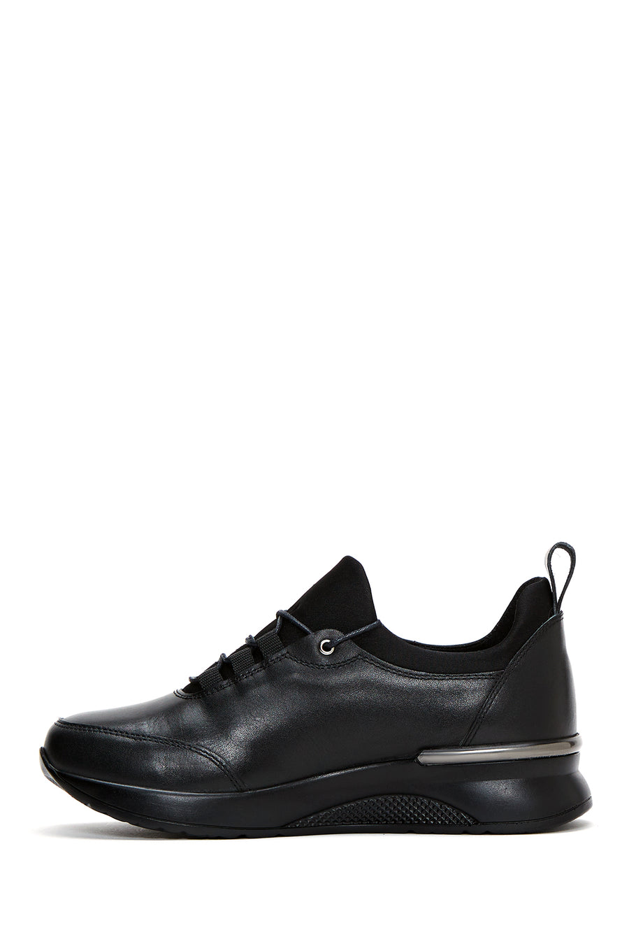 Women's Black Leather Sneaker