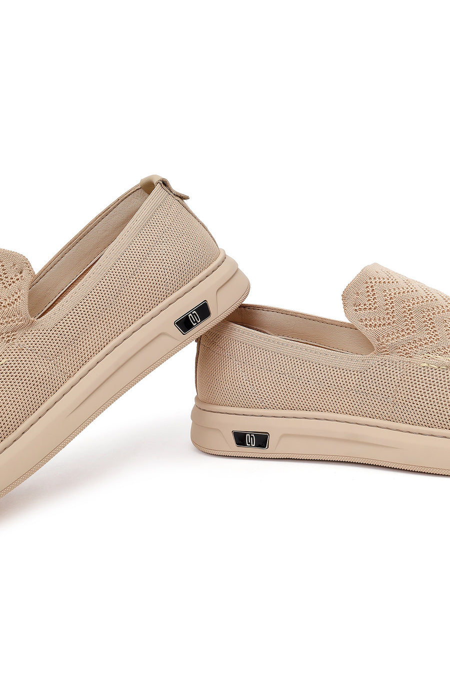 Erkek Bej Desenli Kumaş Loafer