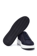 Erkek Lacivert Nubuk Deri Sneaker | Derimod