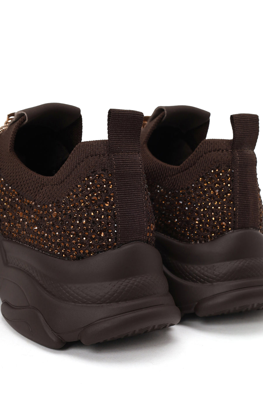 Derimod Zero Kadın Kahverengi Bağcıklı Taş Detaylı Kumaş Sneaker
