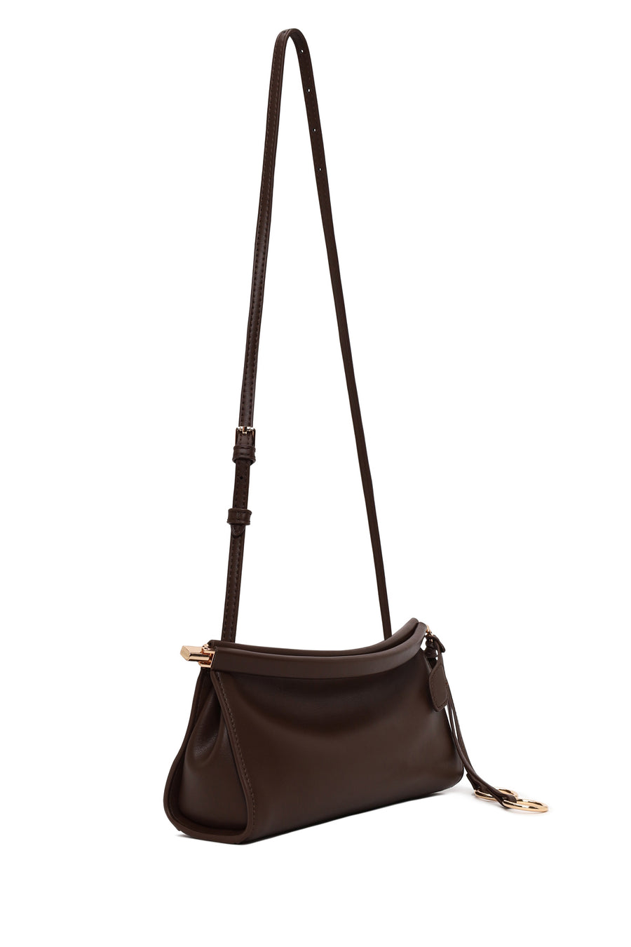 Woman Brown Long-Strap Mini Shoulder Bag