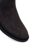 Male Grey Suede Chelsea Boots | Derimod