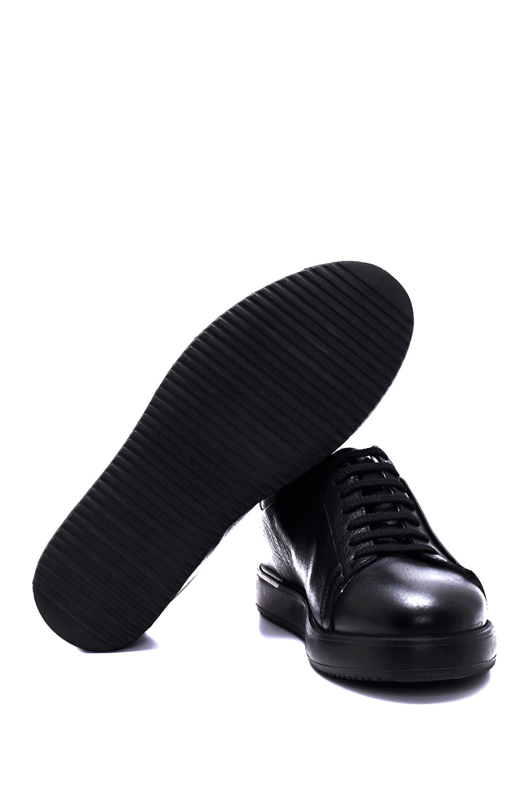Erkek Siyah Deri Sneaker