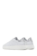 Woman White Lace-Up Leather Sneaker | Derimod
