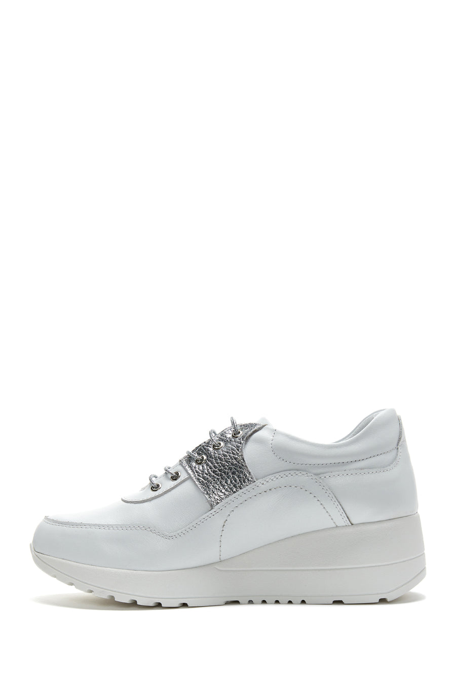 Women's Leather High Sole Sneaker