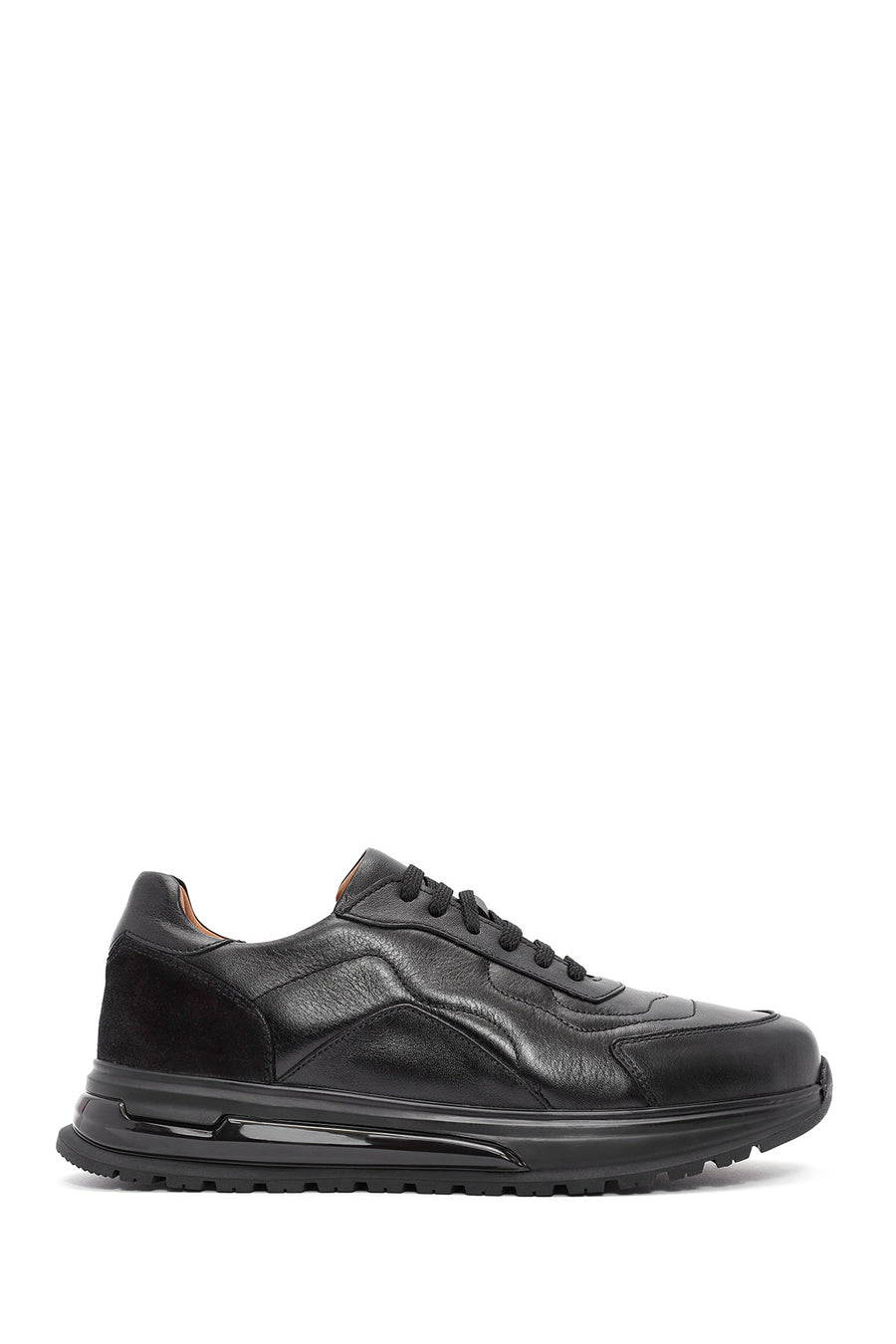 Men's Black Lace-up Leather Sneaker 24WFD621018 | Derimod