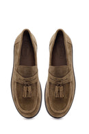 Erkek Taba Püsküllü Süet Deri Casual Loafer | Derimod