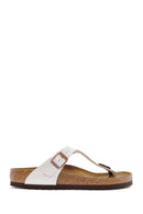 Birkenstock Women's White Gizeh Bf Graceful Flip Flops | Derimod