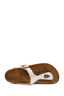 Birkenstock Women's White Gizeh Bf Graceful Flip Flops | Derimod