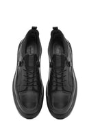 Men's Black Lace-up Leather Sneaker | Derimod