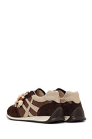 Woman Brown Lace-Up Charm Leather Sneaker | Derimod