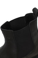 Harley Davidson Male Gray 12011 Thick-Soled Leather Chelsea Boots | Derimod
