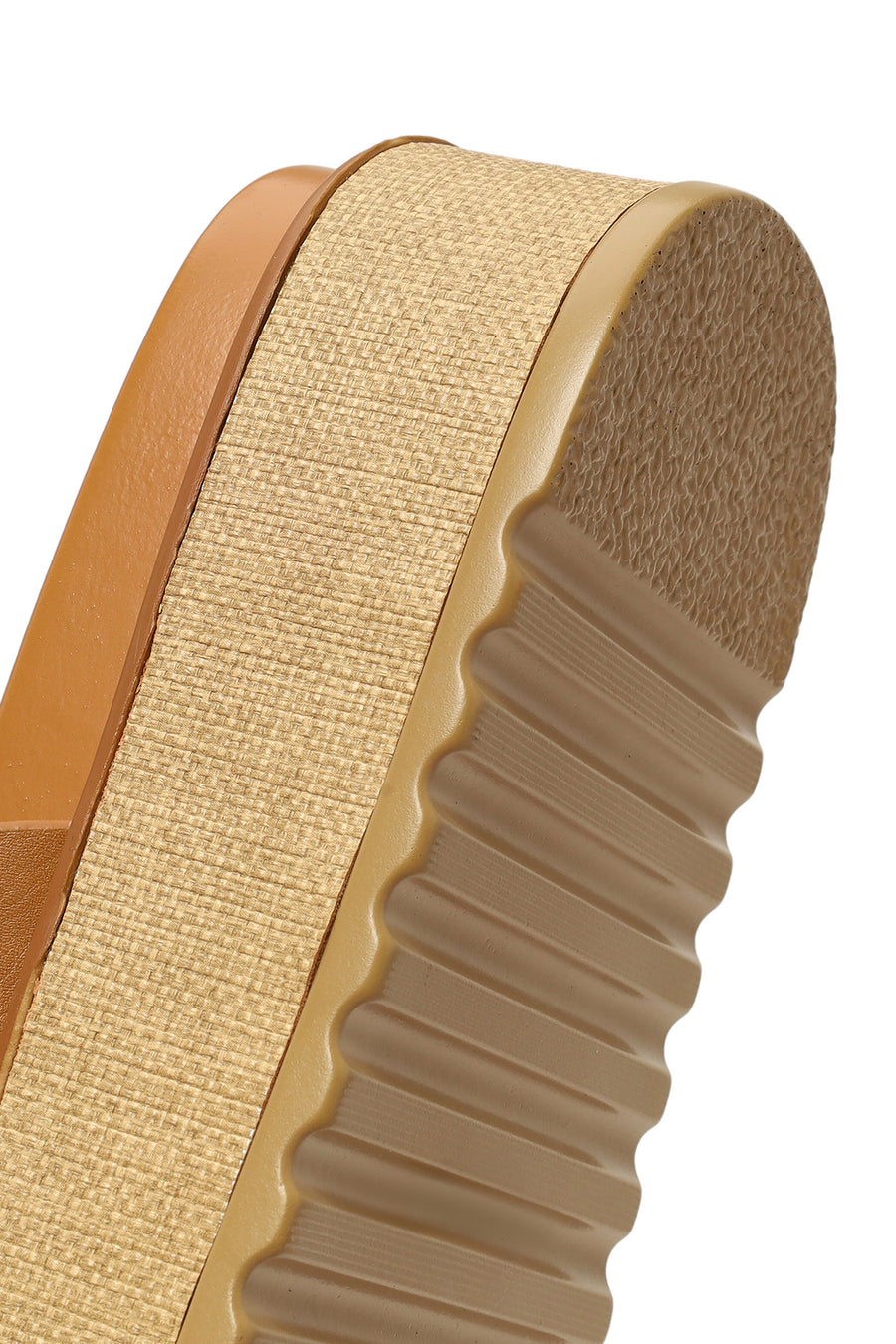 Woman Beige Strappy Thick-Soled Slipper