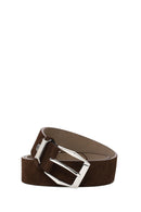 Male Brown Suede Belt | Derimod