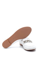 Women's Chain Detailed Leather Loafer | Derimod