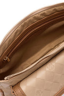 Women's Beige Long Strap Printed Crossbody Bag | Derimod