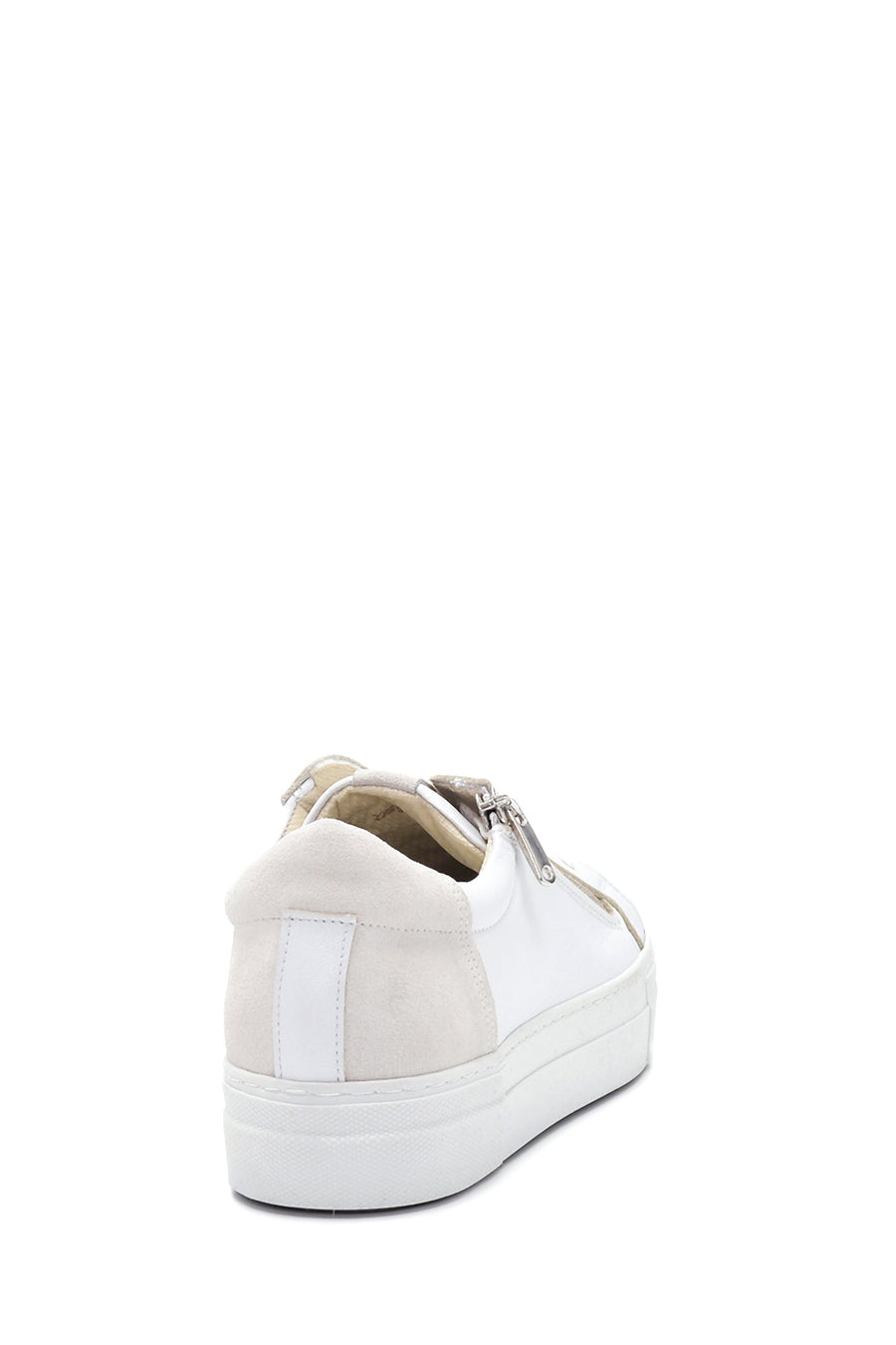 Women's Leather Zipper Detailed Sneaker