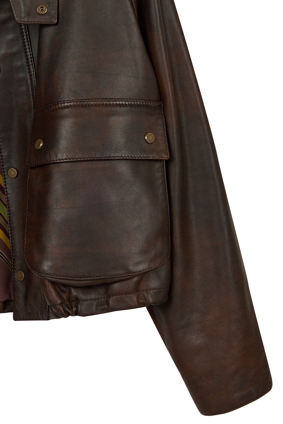 Richmond Woman Brown Short A-Line Leather Jacket