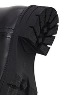 Woman Black Zip Closure Thick-Soled Leather Casual Boots | Derimod